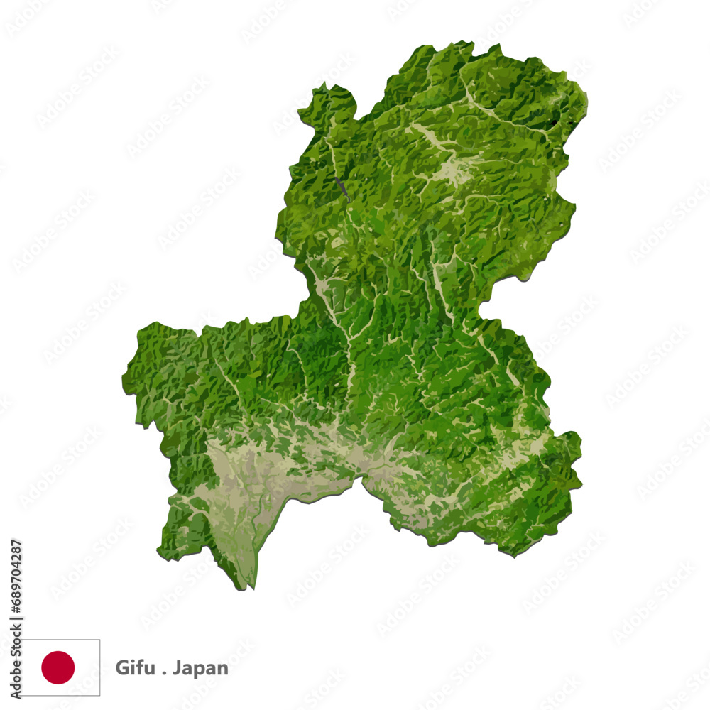 Gifu, Prefecture of Japan Topographic Map (EPS) Gifu, Prefecture of Japan Topographic Map (EPS)