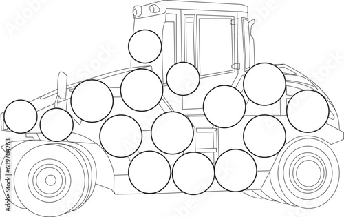 Constraction vehicles coloring book