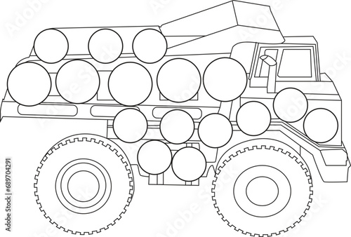 Constraction vehicles coloring book