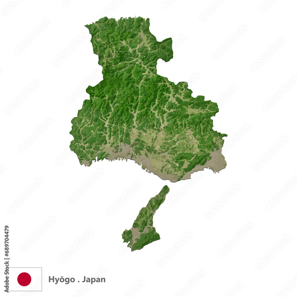 Hyōgo, Prefecture of Japan Topographic Map (EPS) Hyōgo, Prefecture of Japan Topographic Map (EPS)