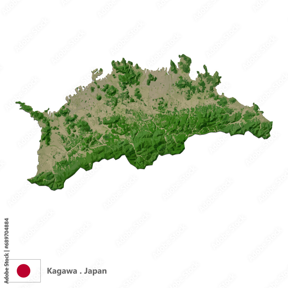 Kagawa, Prefecture of Japan Topographic Map (EPS) Kagawa, Prefecture of Japan Topographic Map (EPS)
