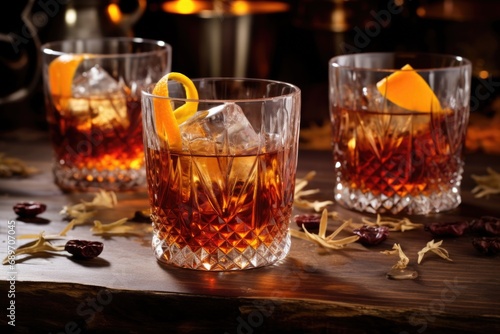 special manhattan cocktail recipe with fancy garnishes