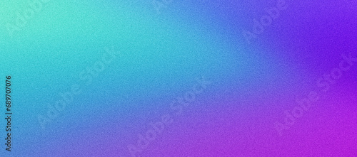 Purple blue grainy gradient background noise texture wide banner header poster design copy space