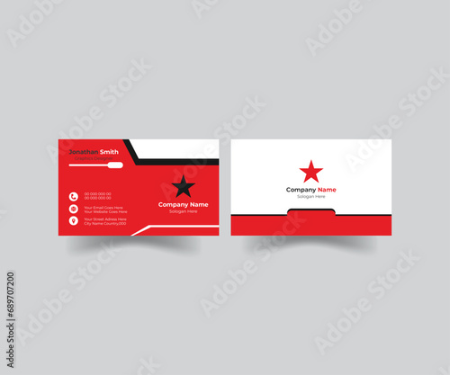 Free Download Business card template, Modern business card corporate professional design, Professional elegant white and red modern business card - GFXLoad