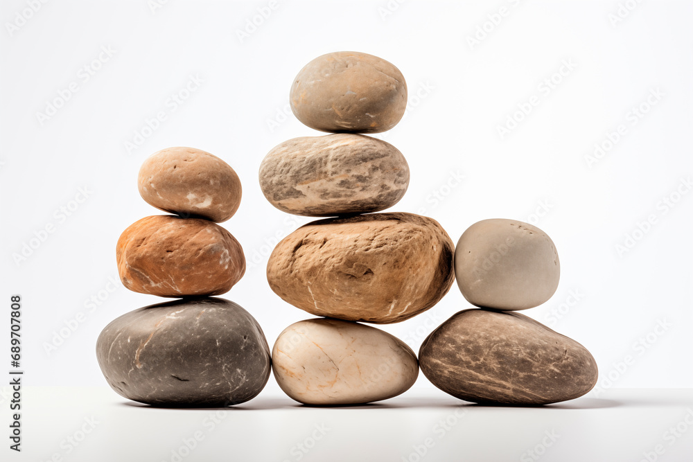 Big stones isolated on white background Big stones isolated on white background