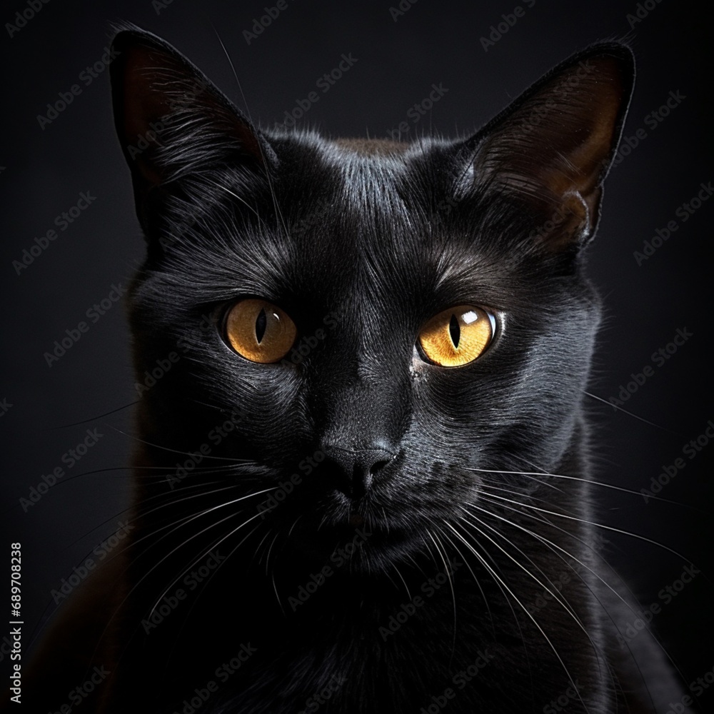 Nice predatory black cats images Generative AI Nice predatory black cats images Generative AI