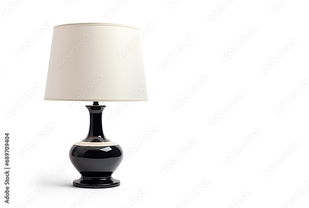 Bedside table lamp in modern contemporary style isolated on white transparent background, png. with copy space Bedside table lamp in modern contemporary style isolated on white transparent background, png. with copy space