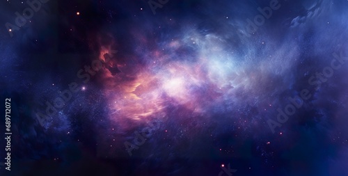 colorful outer space with shiny stars and nebulas  colourful cosmos with galaxies and constellations background