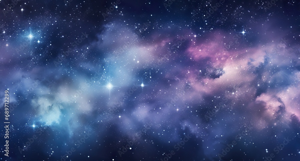 Obraz premium colorful outer space with shiny stars and nebulas, colourful cosmos with galaxies and constellations background