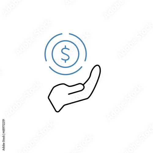 wealthy concept line icon. Simple element illustration. wealthy villa concept outline symbol design.
