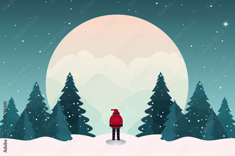 Winter Wonderland: Beautiful Christmas Modern Illustration