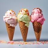 Very nice cone ice cream images Generative AI