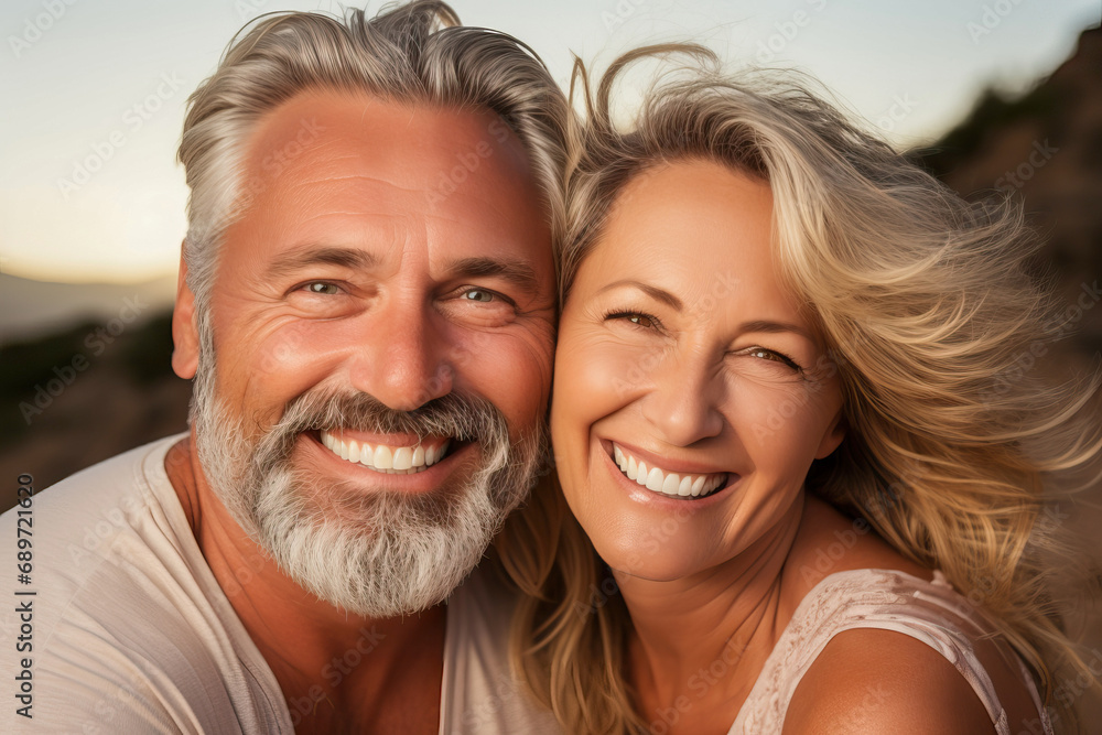 Mature couple in exotic beach vacations Mature couple in exotic beach vacations