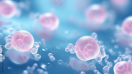 Red microbiology background...