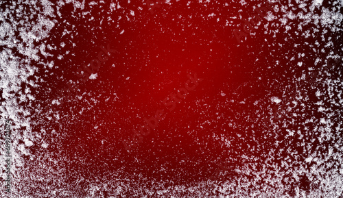 Weihnachtshintergrund mit Raureif und Schnee