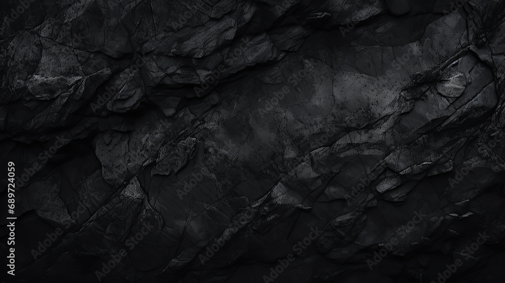 Black abstract background. Dark rock texture. Black stone background with copy space for design. Web banner. Wide. Panoramic. Black abstract background. Dark rock texture. Black stone background with copy space for design. Web banner. Wide. Panoramic.