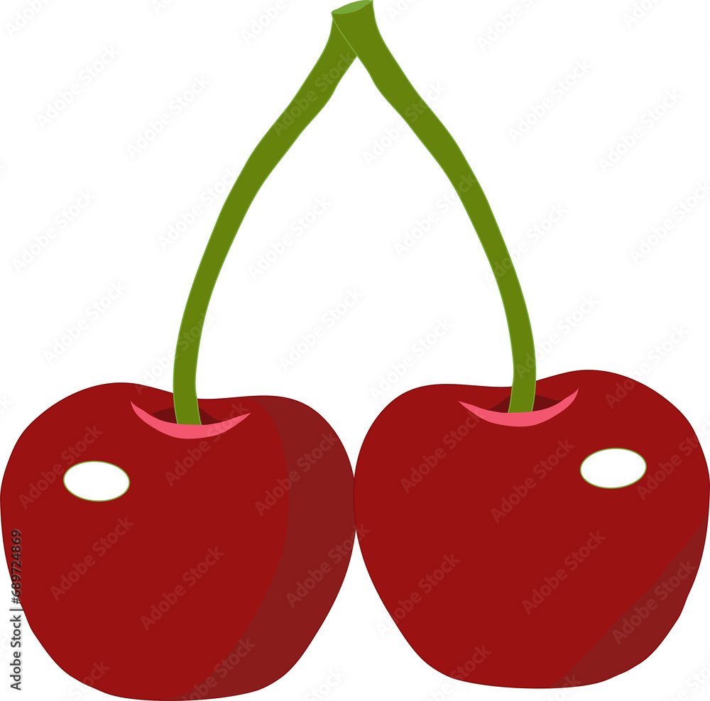 Red cherry vector Red cherry vector