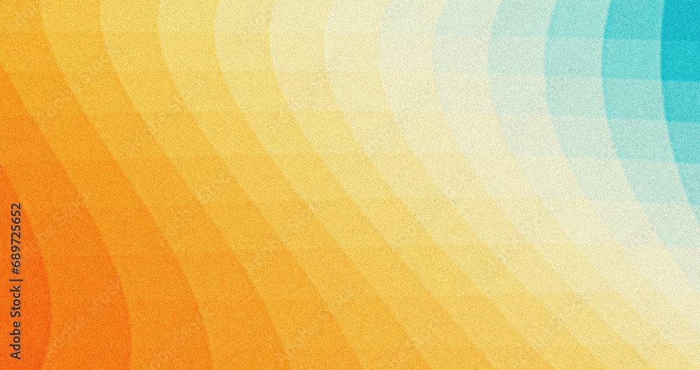 Abstract yellow orange grainy gradient background tiles texture color gradient noise texture retro banner design