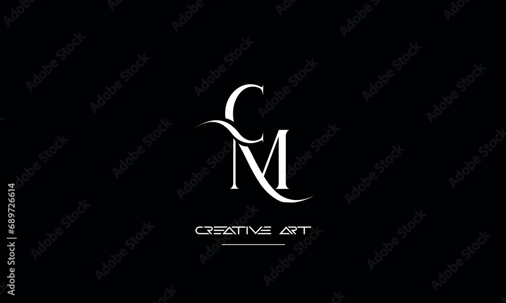 CM, MC, C, M abstract letters logo monogram CM, MC, C, M abstract letters logo monogram