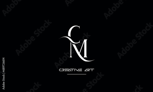 CM, MC, C, M abstract letters logo monogram