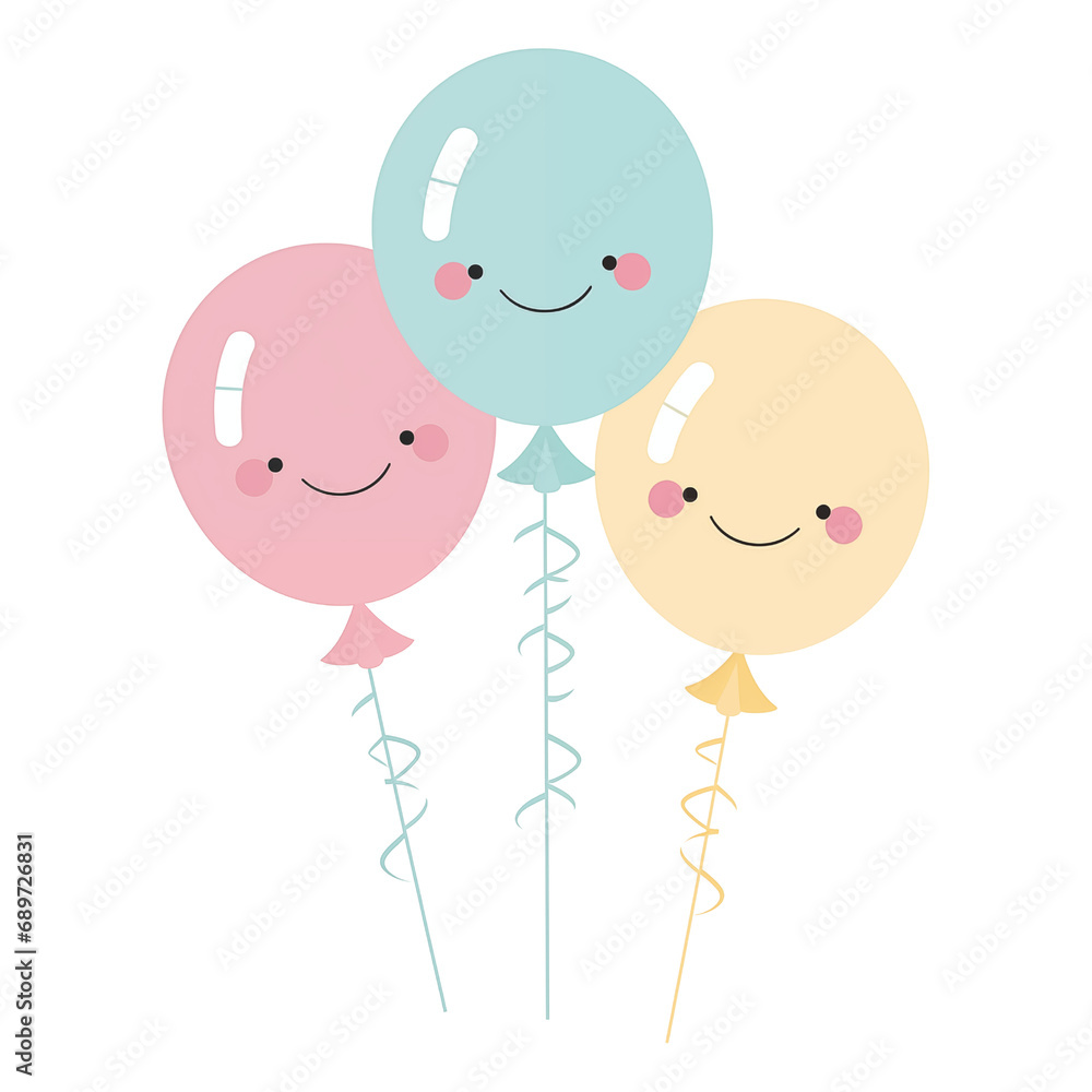 Cute Balloon Clipart: Adorable Nursery Art for Kids Cute Balloon Clipart: Adorable Nursery Art for Kids