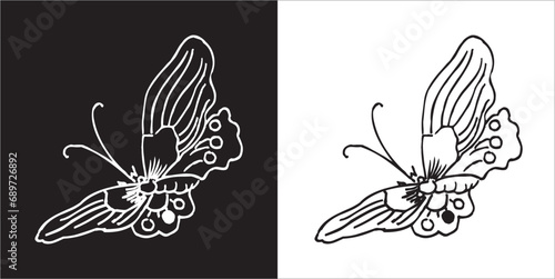 Illustration vector graphics of butterfly icon © Susiati