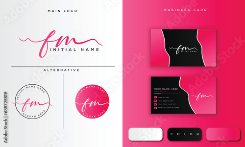 feminine signature fm logo initial