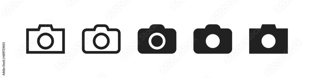 Photo camera icon set. Vector EPS 10 Photo camera icon set. Vector EPS 10
