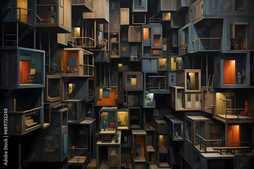 Futuristic Cybernetic Space City. Cyberpunk Augmented Reality Futuristic Cybernetic Space City. Cyberpunk Augmented Reality