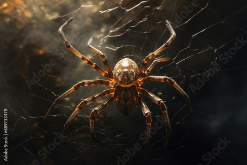 Silken Masterpiece: Orb Spider's Intricate Web Design