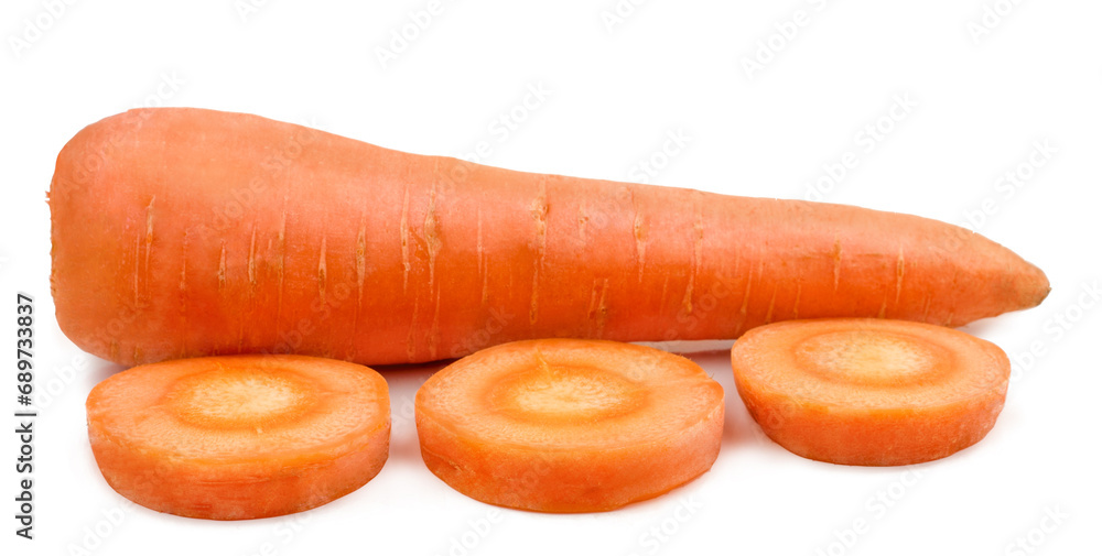 Carrots isolated on a white background. Carrots isolated on a white background.