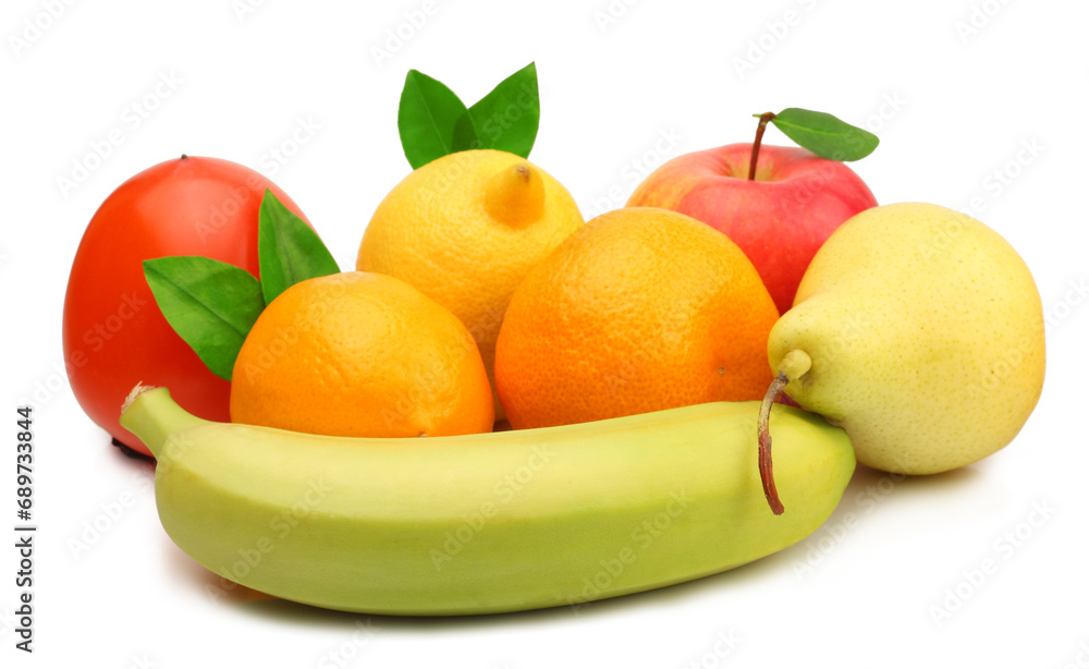 Fruits isolated on a white background Fruits isolated on a white background