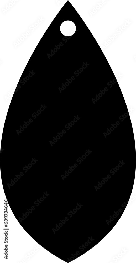 Earring icon vector. Decoration illustration sign .Black Fill jewel symbol. Earring icon woman jewelry accessory silhouette. Luxury earrings jewelry isolated on transparent background.