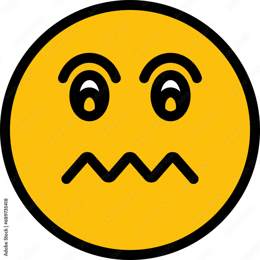 Fototapeta premium Nervous Face Emoji