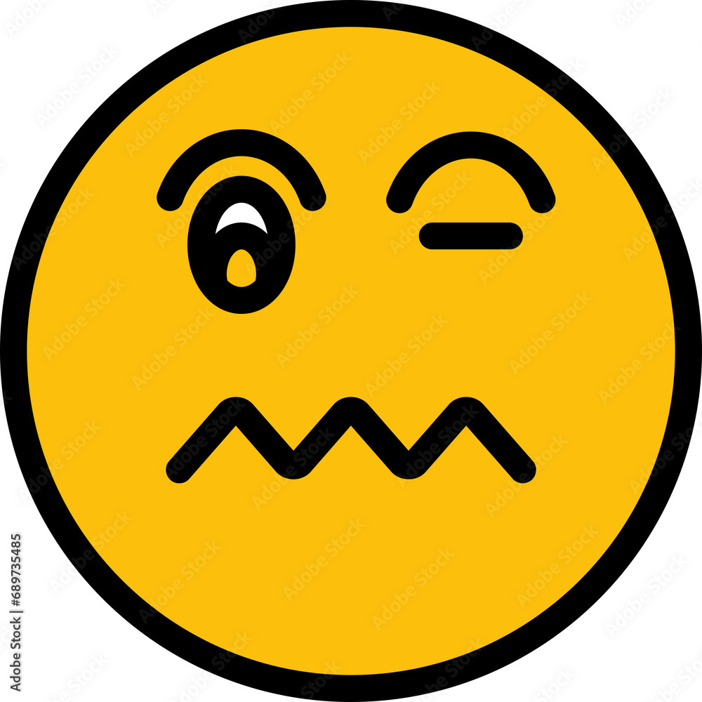 Obraz premium Nervous Face Emoji