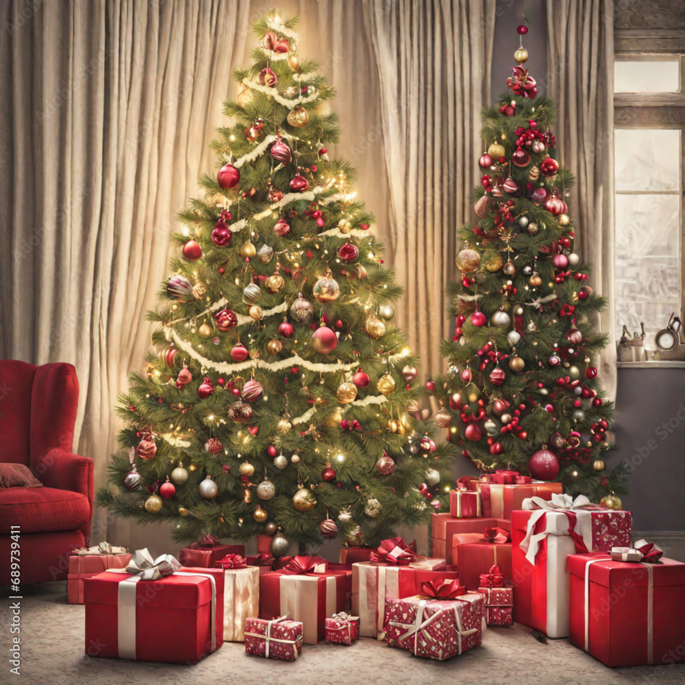 christmas tree with gifts