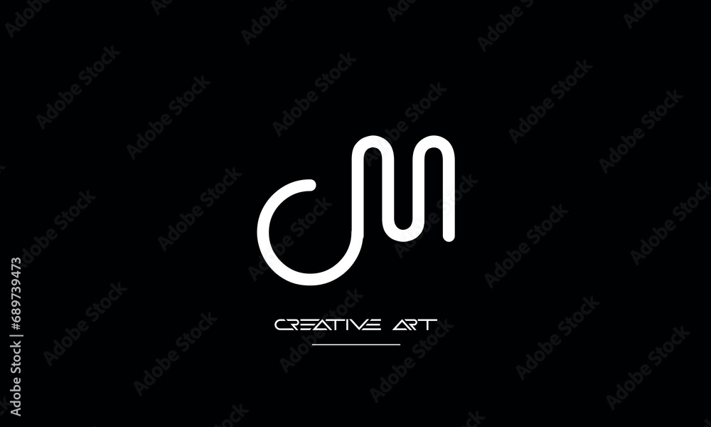 CM, MC, C, M abstract letters logo monogram CM, MC, C, M abstract letters logo monogram