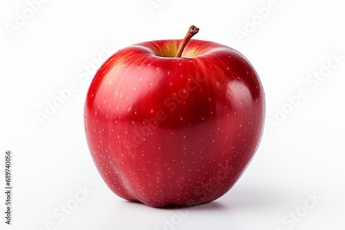 Fresh and juicy red apple isolated on white background healthy and delicious fruit concept