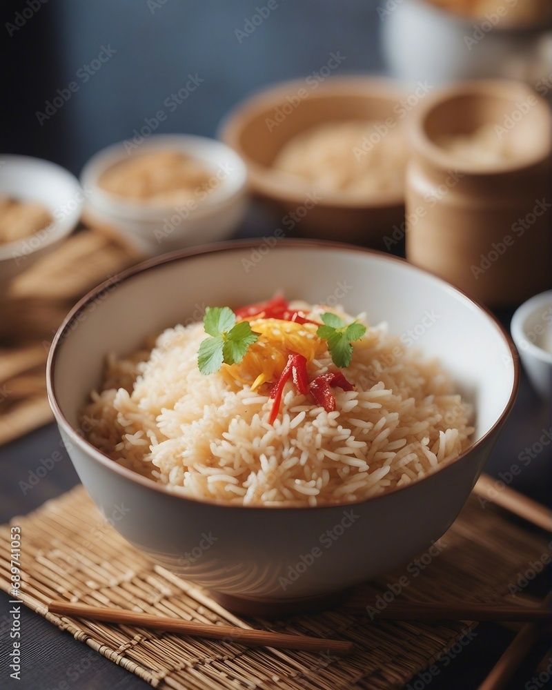delicious asian rice bowl, blurry background
delicious asian rice bowl, blurry background