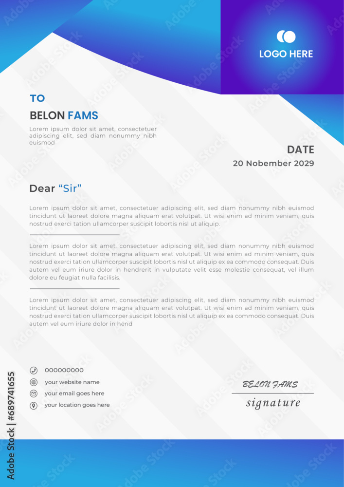 Modern Letterhead Design Modern Letterhead Design