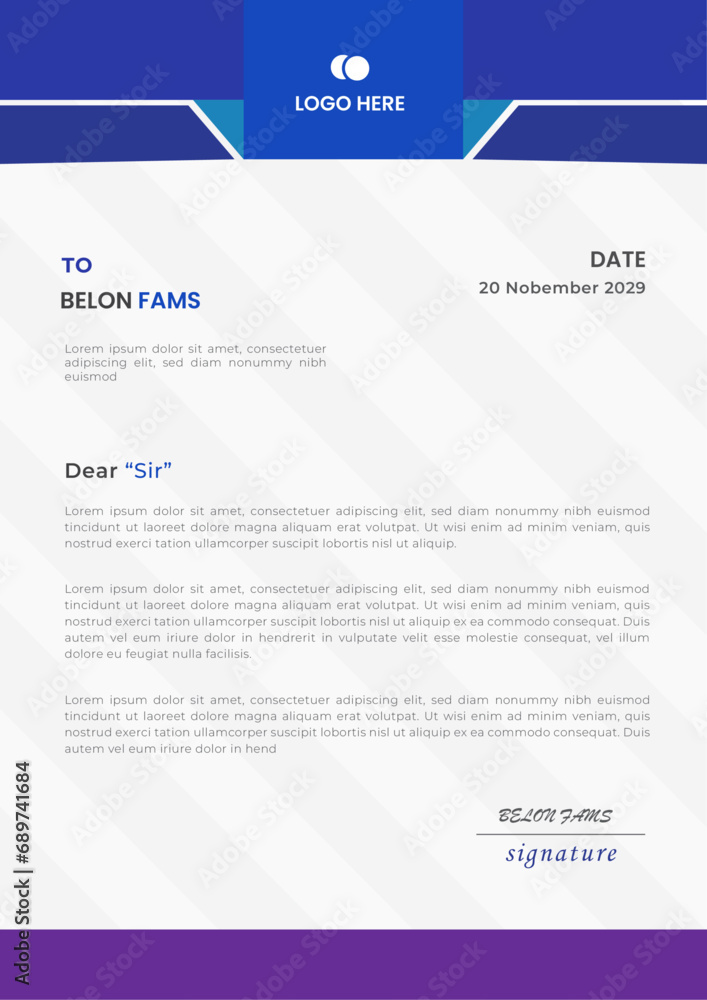 Modern Letterhead Design Modern Letterhead Design
