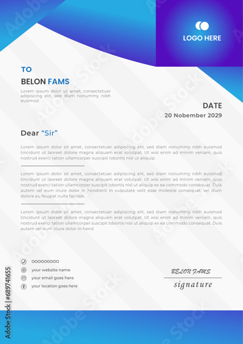 Modern Letterhead Design