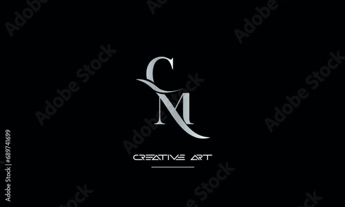 CM, MC, C, M abstract letters logo monogram