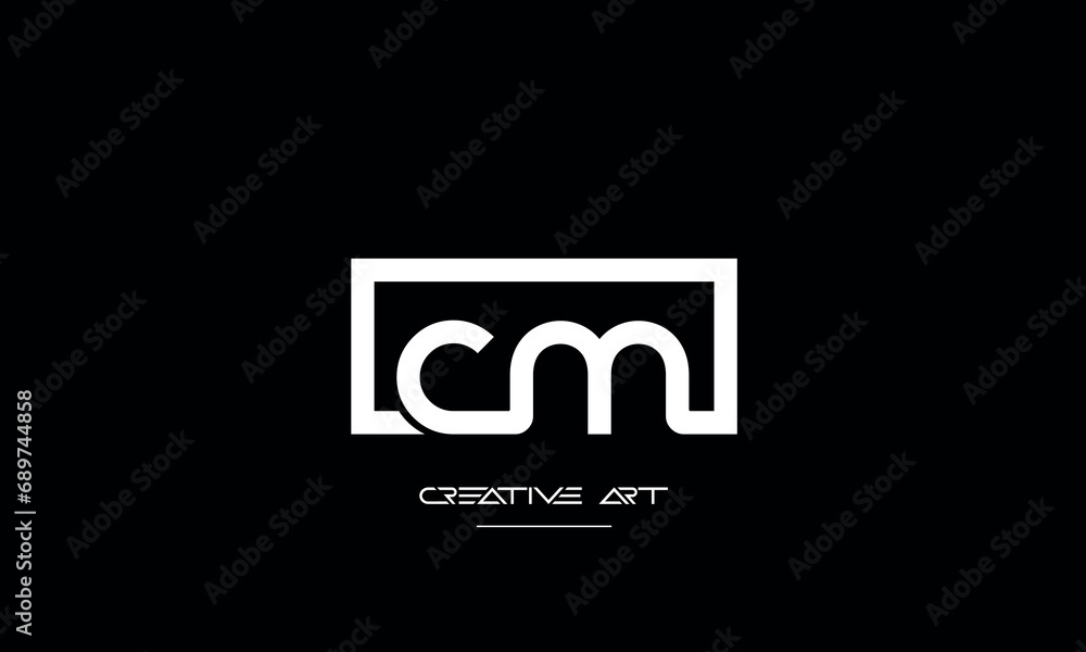 CM, MC, C, M abstract letters logo monogram CM, MC, C, M abstract letters logo monogram