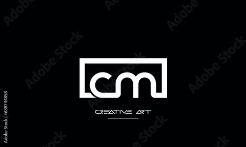 CM, MC, C, M abstract letters logo monogram