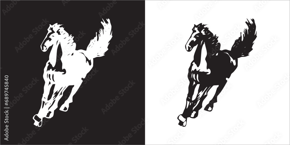 Illustration vector graphics of horse icon Illustration vector graphics of horse icon