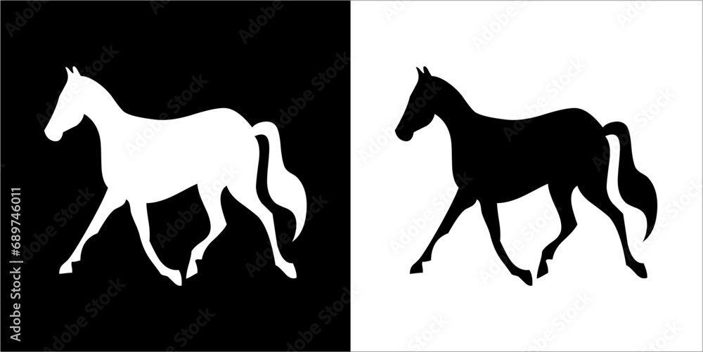 Illustration vector graphics of horse icon Illustration vector graphics of horse icon