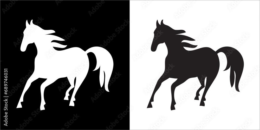 Illustration vector graphics of horse icon Illustration vector graphics of horse icon