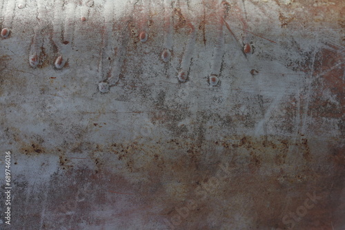 Close up of aged and rusting steel