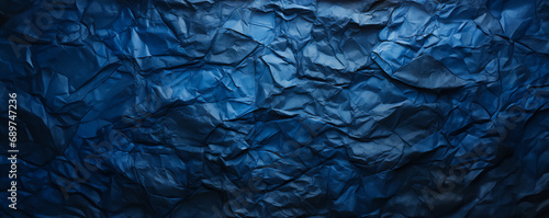 Horizontal image of crumpled blue white paper. Can be used in
  As a stylish background for websites, suitable for restaurant menu designs, creating a neutral backdrop that highlights the presentation photo